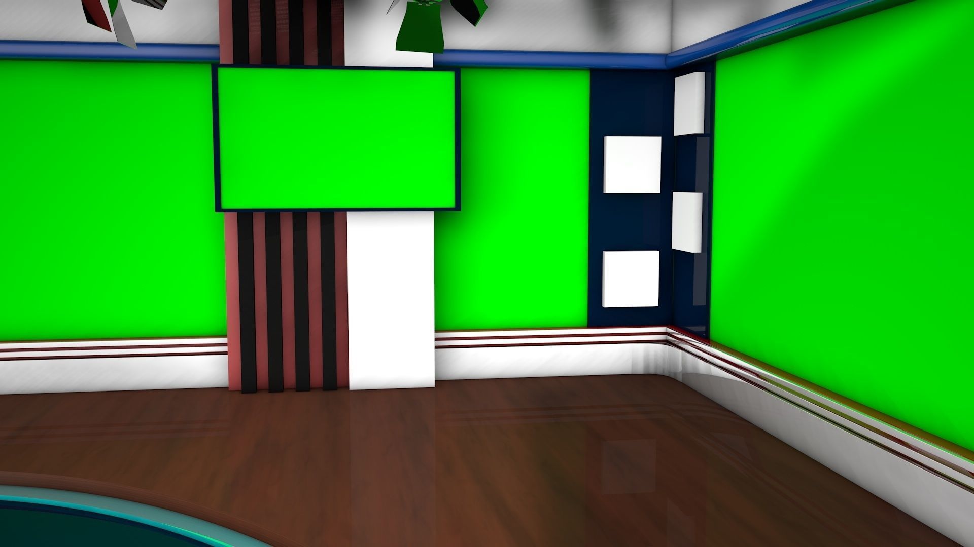Virtual Studio 001 - News Studio 3D model_1