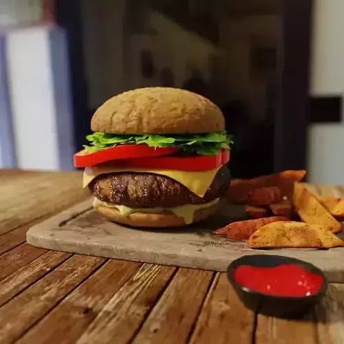 Cheese burger 3D model
