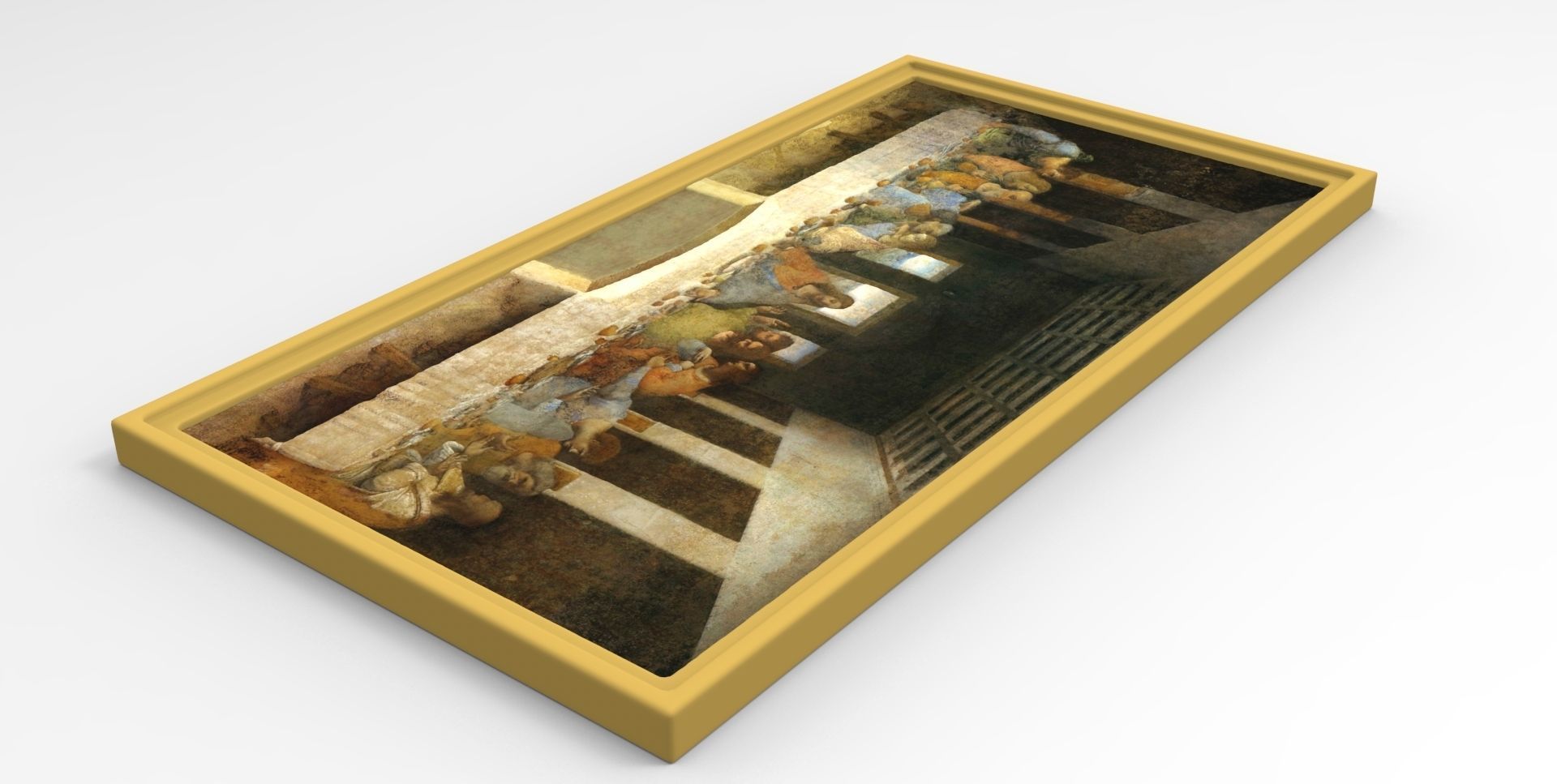 The Last Supper painting by Leonardo da Vinci for 3D printing 3D print model_3