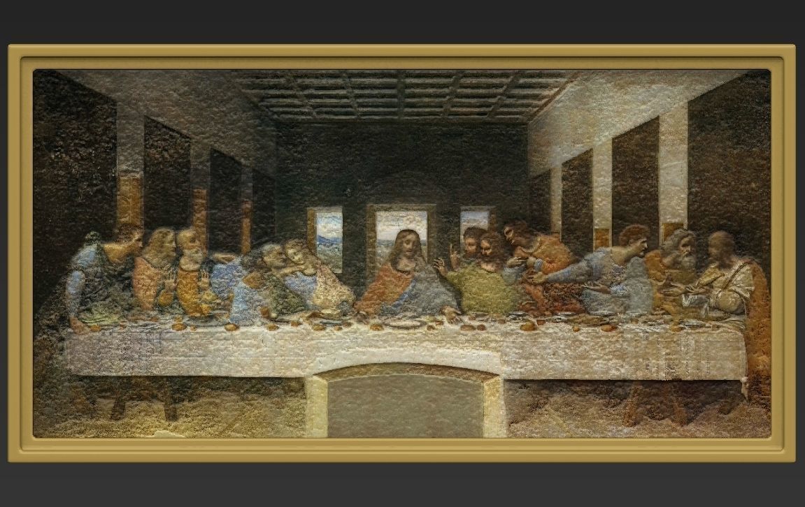 The Last Supper painting by Leonardo da Vinci for 3D printing 3D print model_11