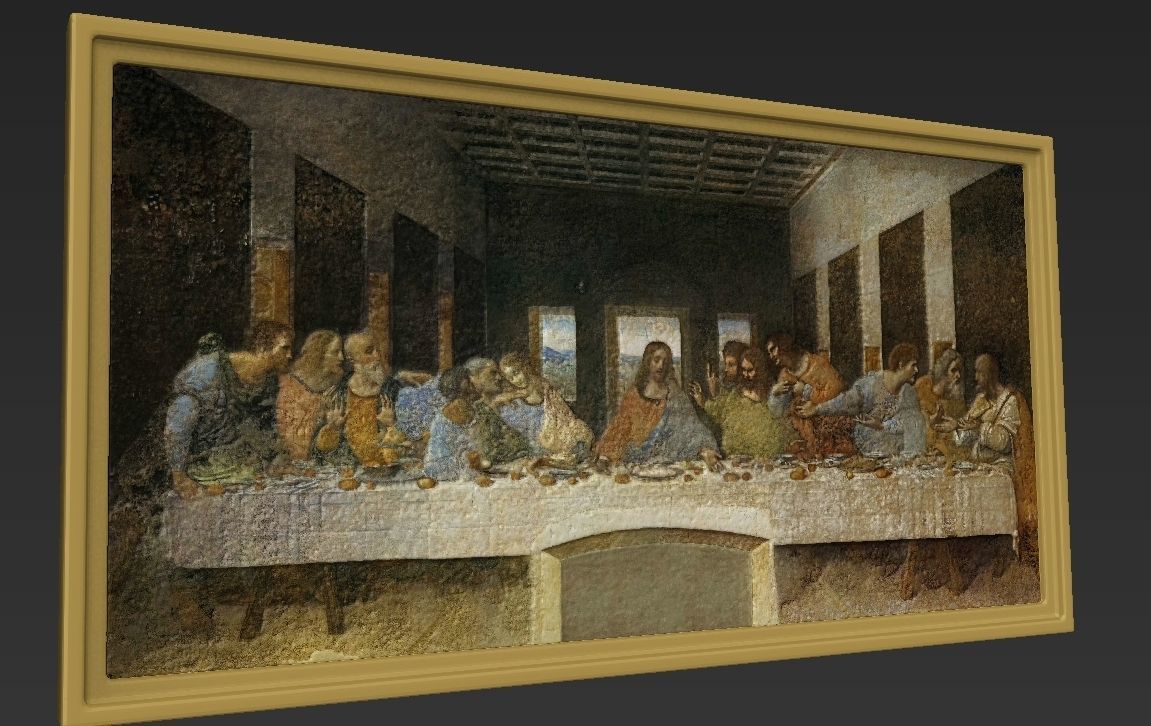 The Last Supper painting by Leonardo da Vinci for 3D printing 3D print model_16