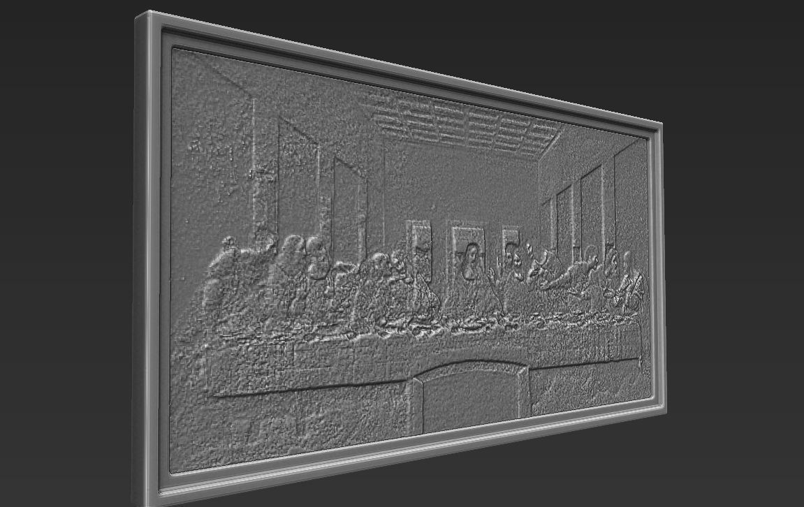 The Last Supper painting by Leonardo da Vinci for 3D printing 3D print model_20