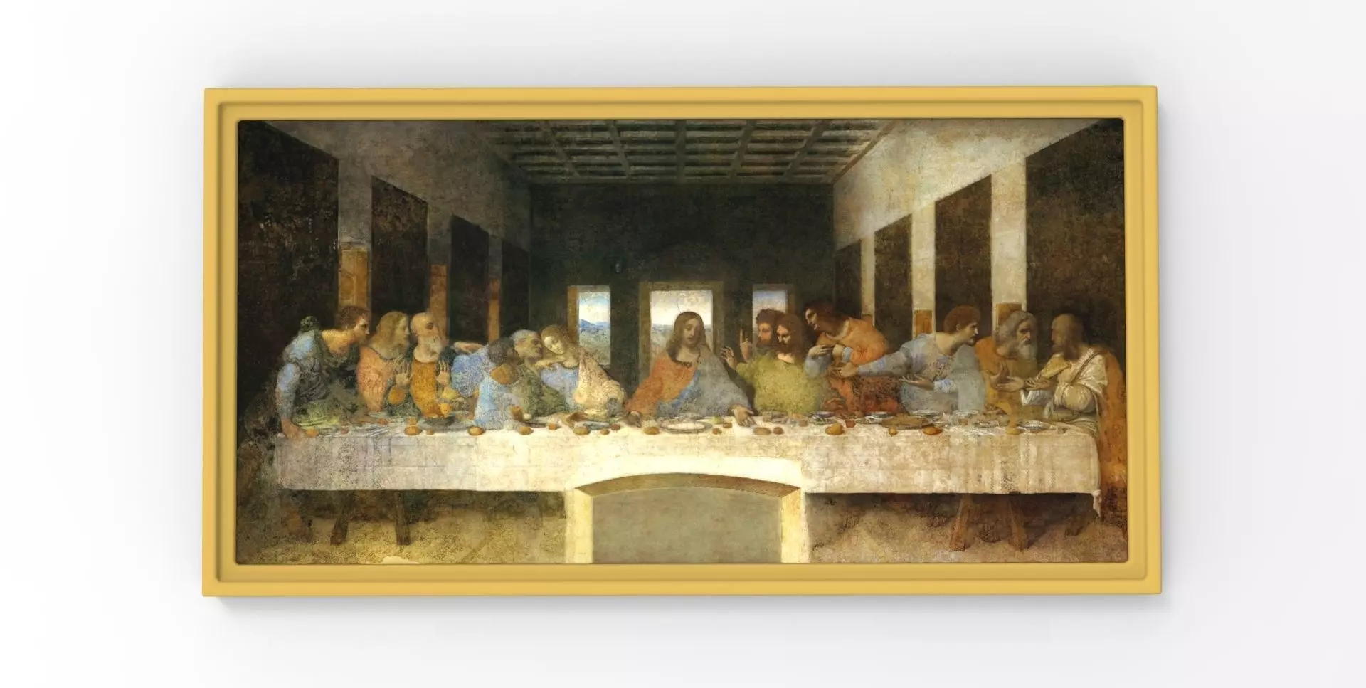 The Last Supper painting by Leonardo da Vinci for 3D printing 3D print model_0