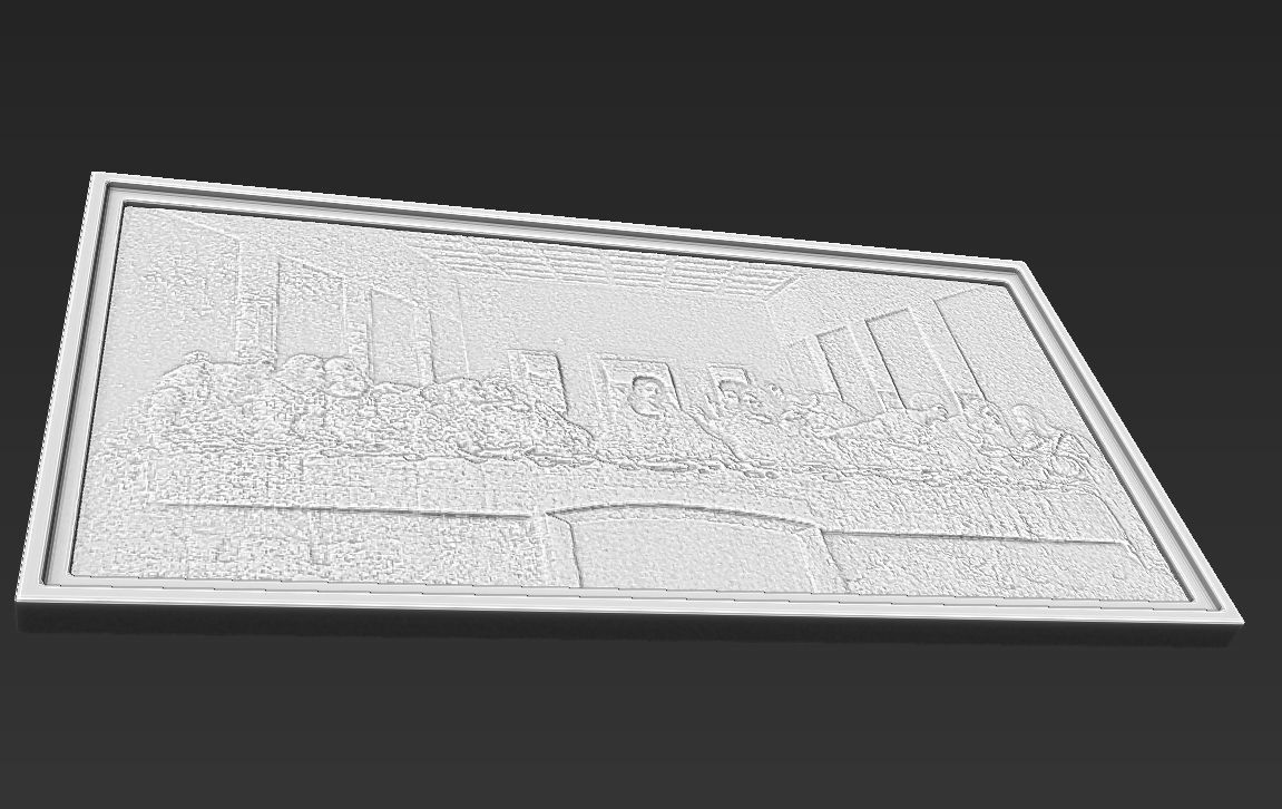 The Last Supper painting by Leonardo da Vinci for 3D printing 3D print model_23