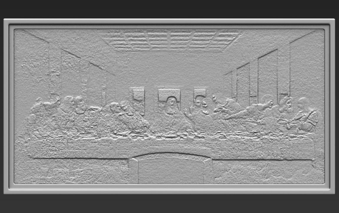 The Last Supper painting by Leonardo da Vinci for 3D printing 3D print model_19