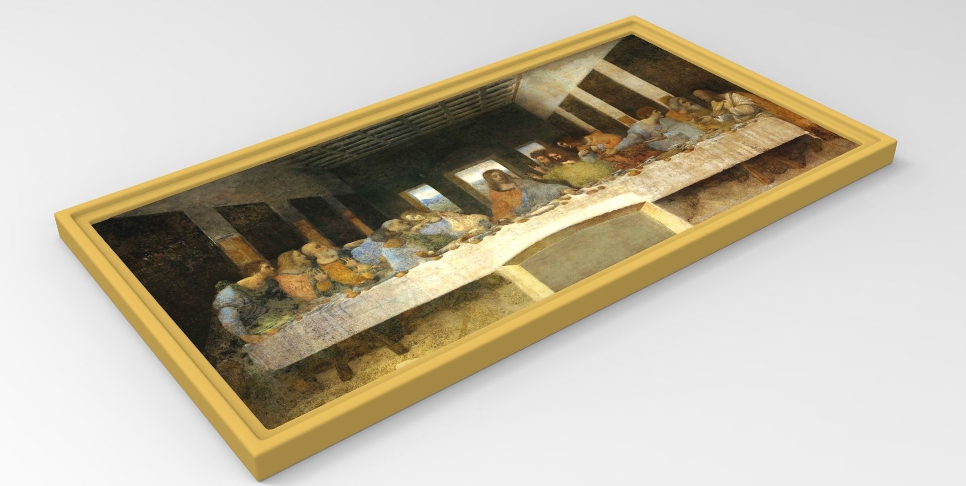 The Last Supper painting by Leonardo da Vinci for 3D printing 3D print model_4