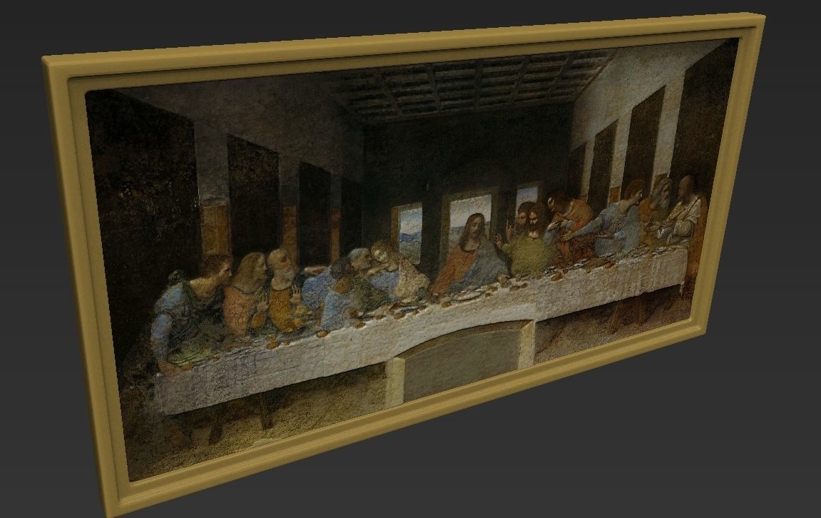 The Last Supper painting by Leonardo da Vinci for 3D printing 3D print model_22