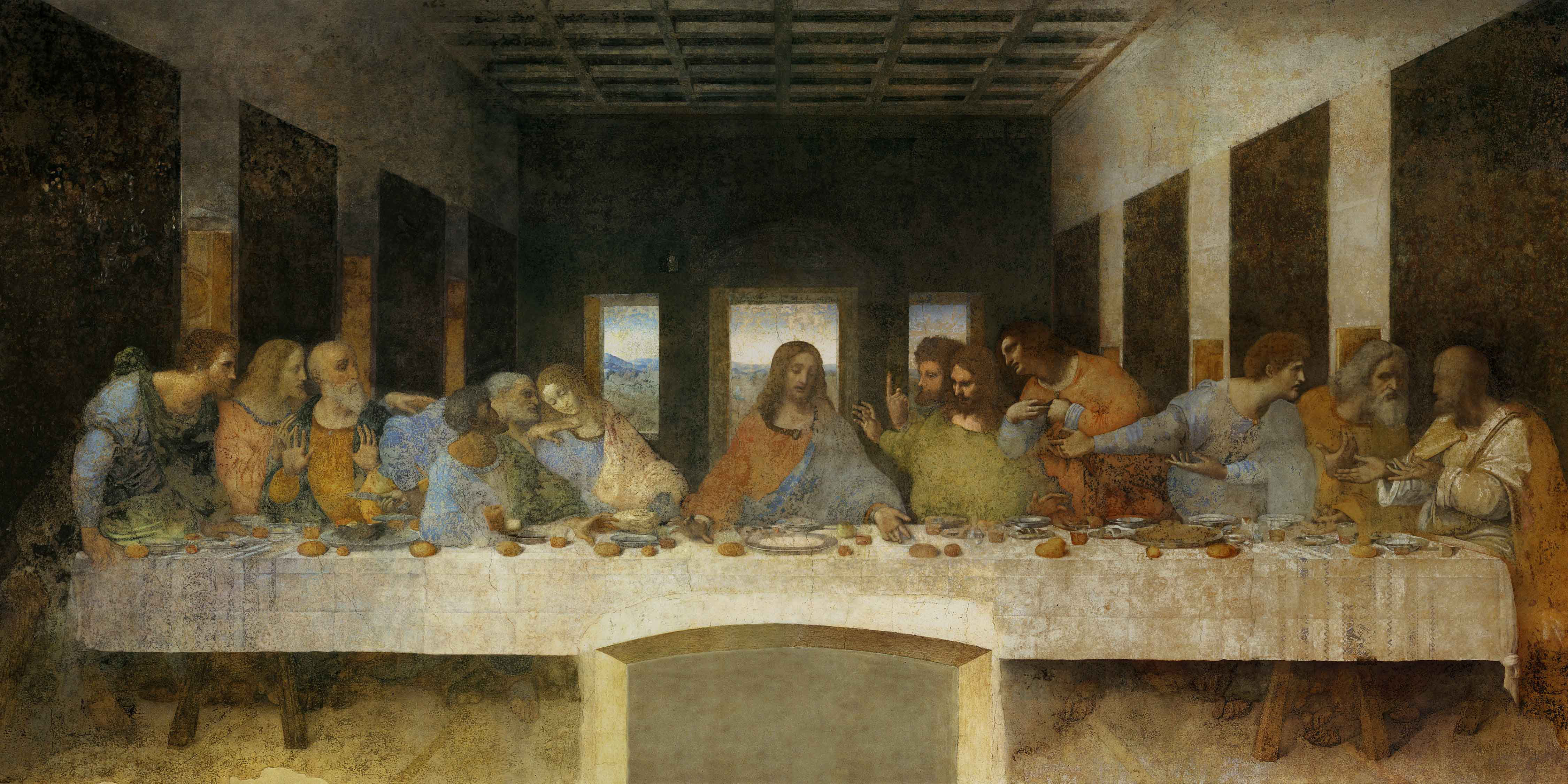 The Last Supper painting by Leonardo da Vinci for 3D printing 3D print model_18