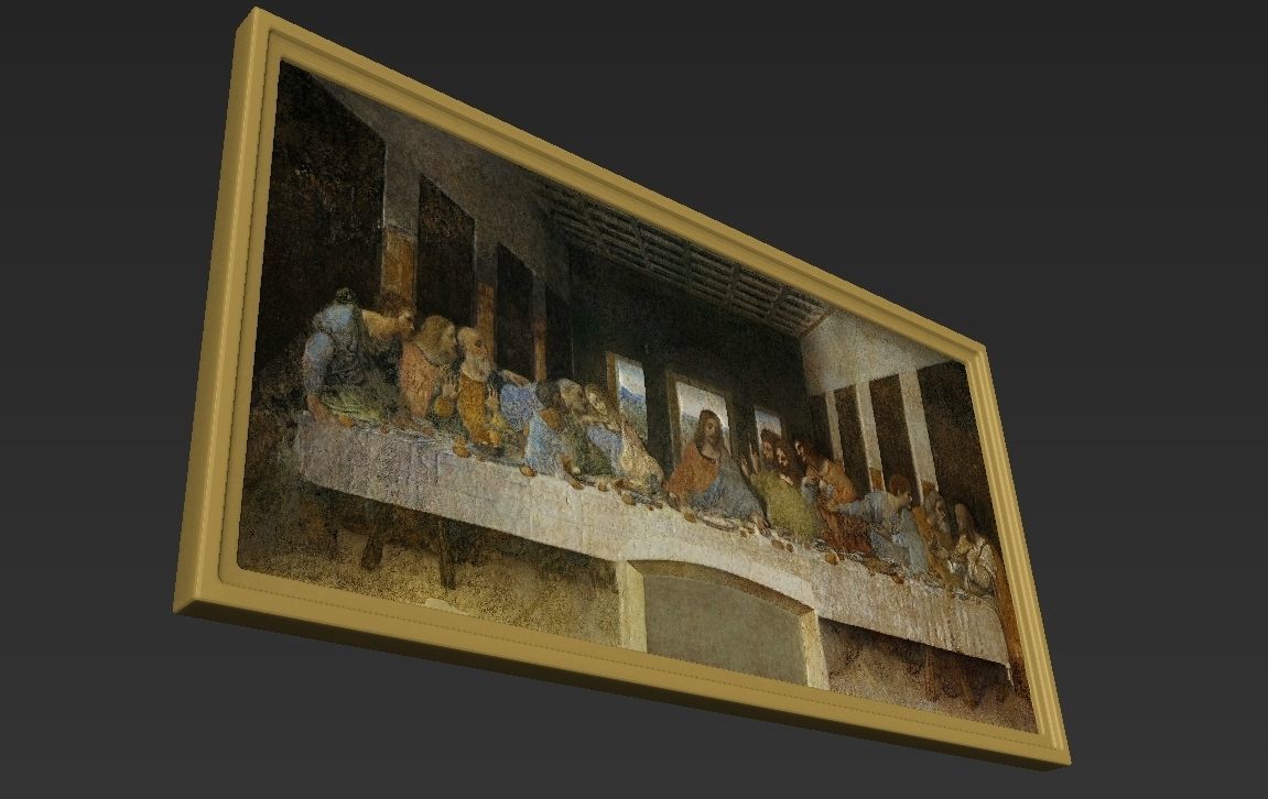The Last Supper painting by Leonardo da Vinci for 3D printing 3D print model_15