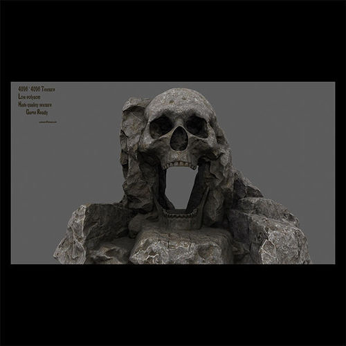 skull cave 1 Low-poly 3D model