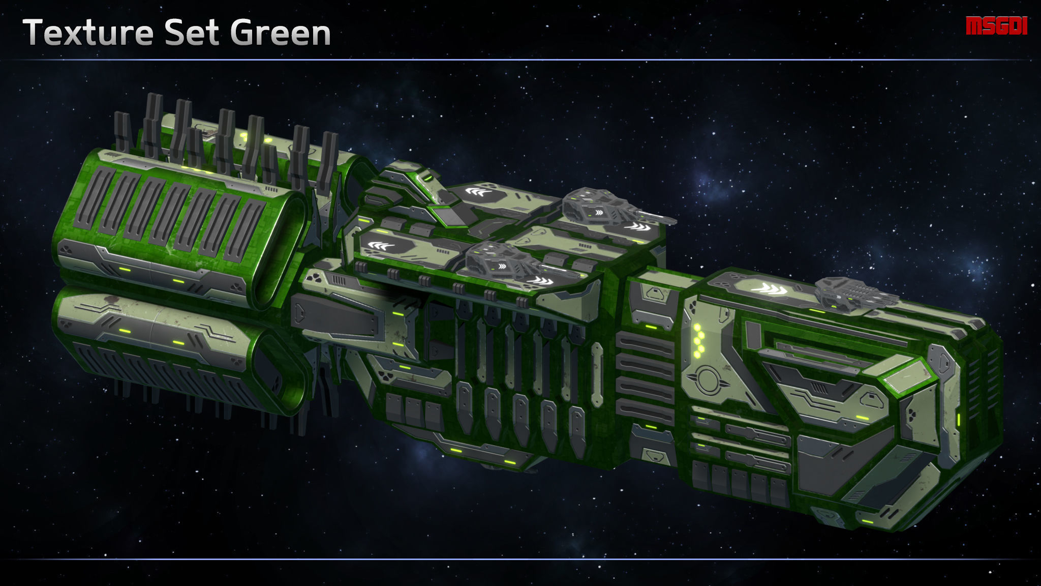 Spaceship Enkar Republic Cruiser Pertun Low-poly 3D model_7