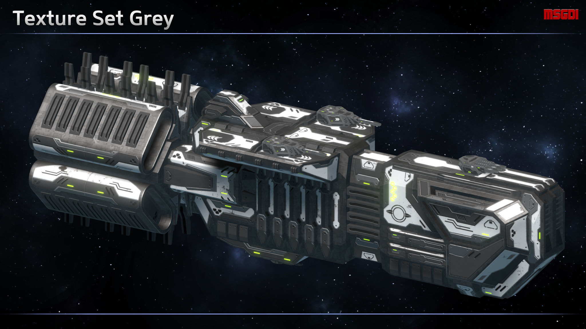 Spaceship Enkar Republic Cruiser Pertun Low-poly 3D model_8