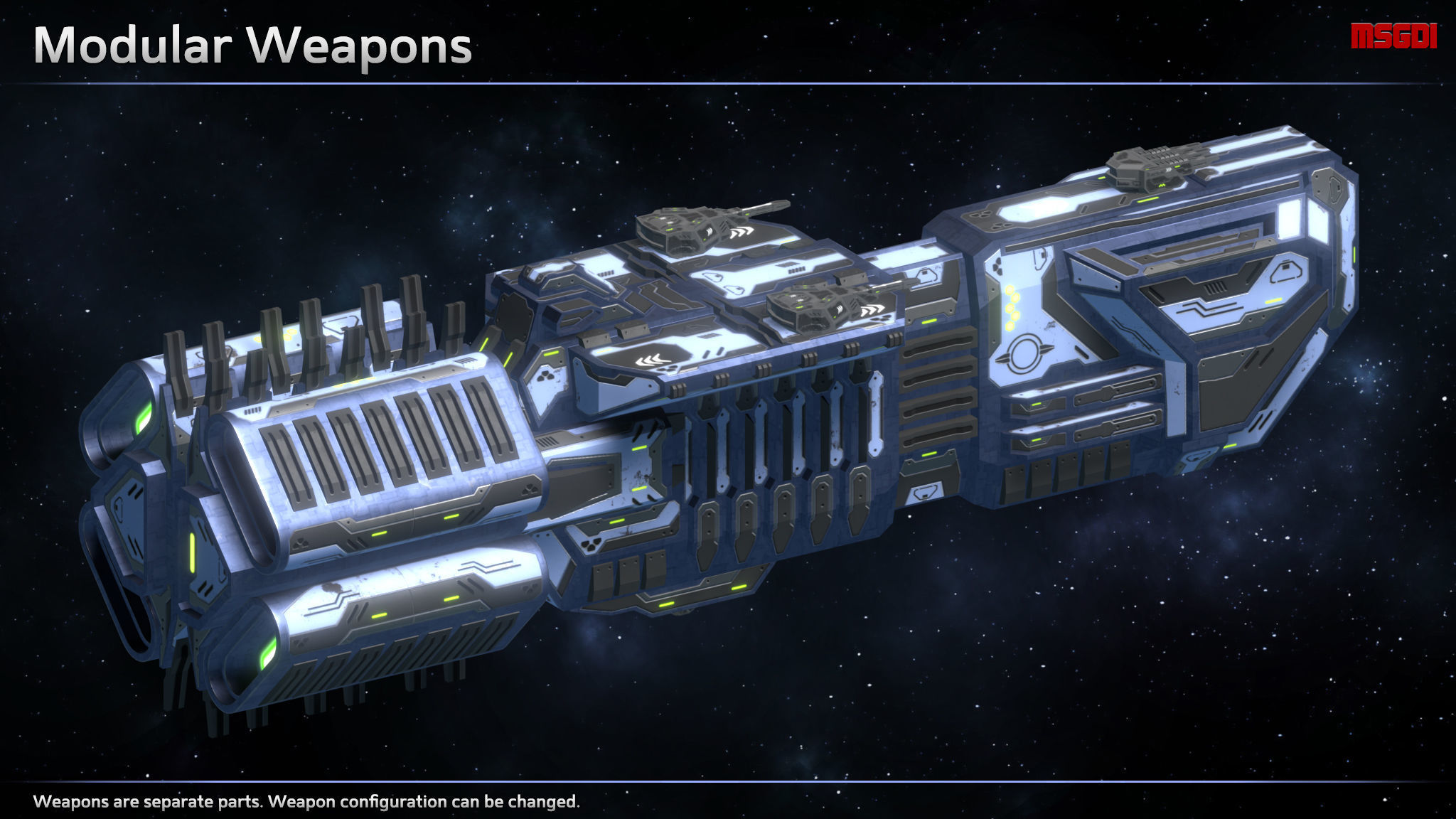 Spaceship Enkar Republic Cruiser Pertun Low-poly 3D model_3