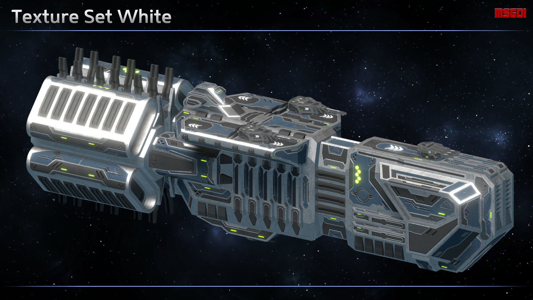 Spaceship Enkar Republic Cruiser Pertun Low-poly 3D model_10