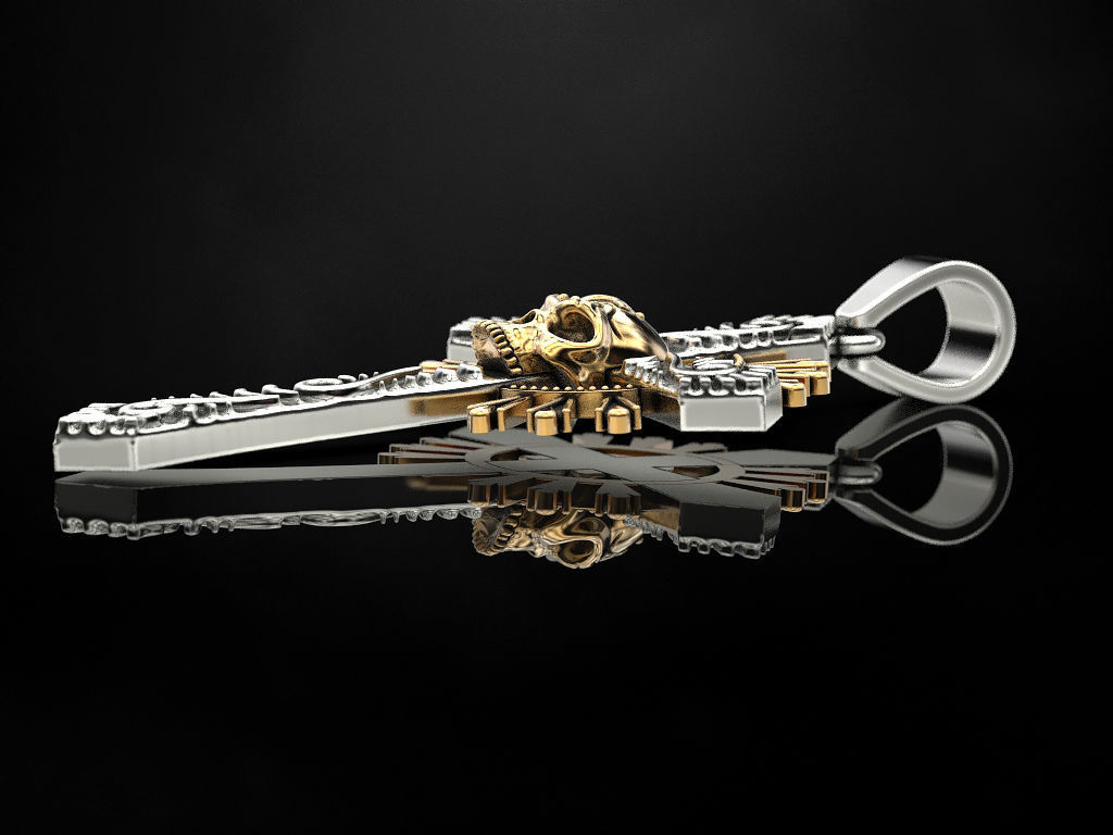 Skull Cross 3D print model_4