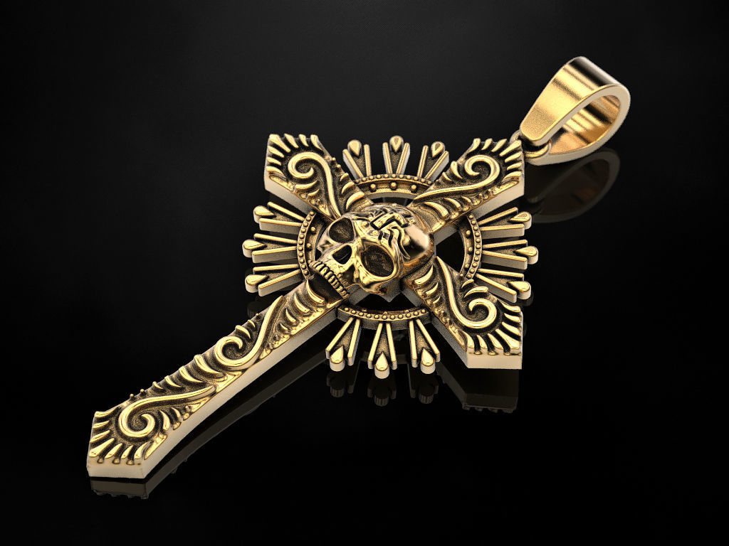 Skull Cross 3D print model_8