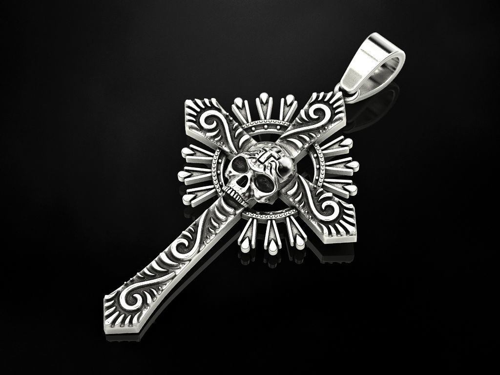 Skull Cross 3D print model_6