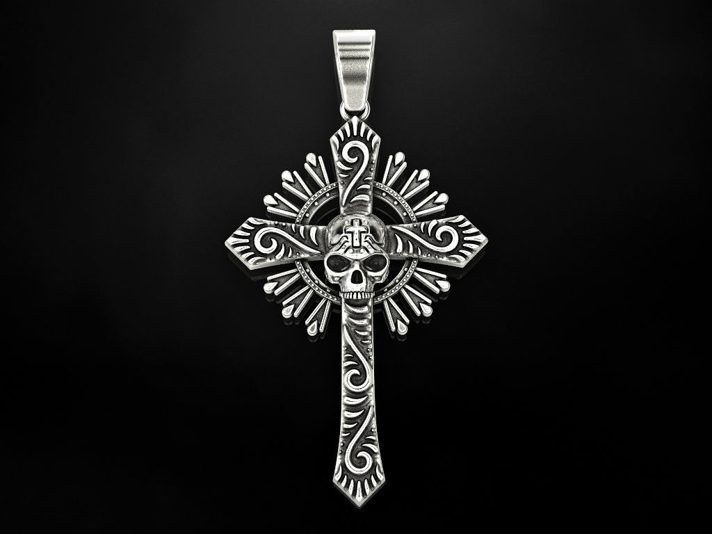 Skull Cross 3D print model_7