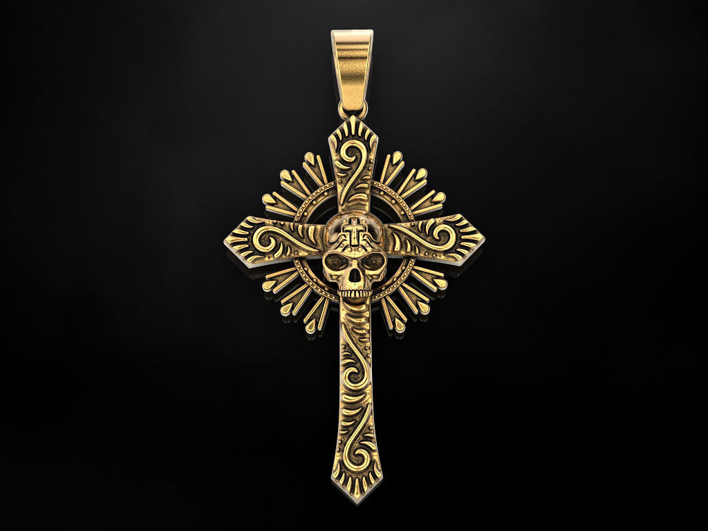 Skull Cross 3D print model_9