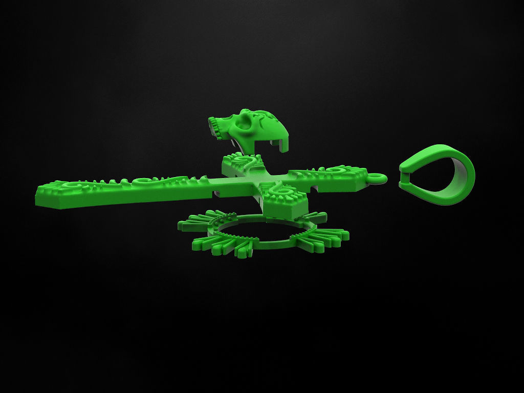 Skull Cross 3D print model_10