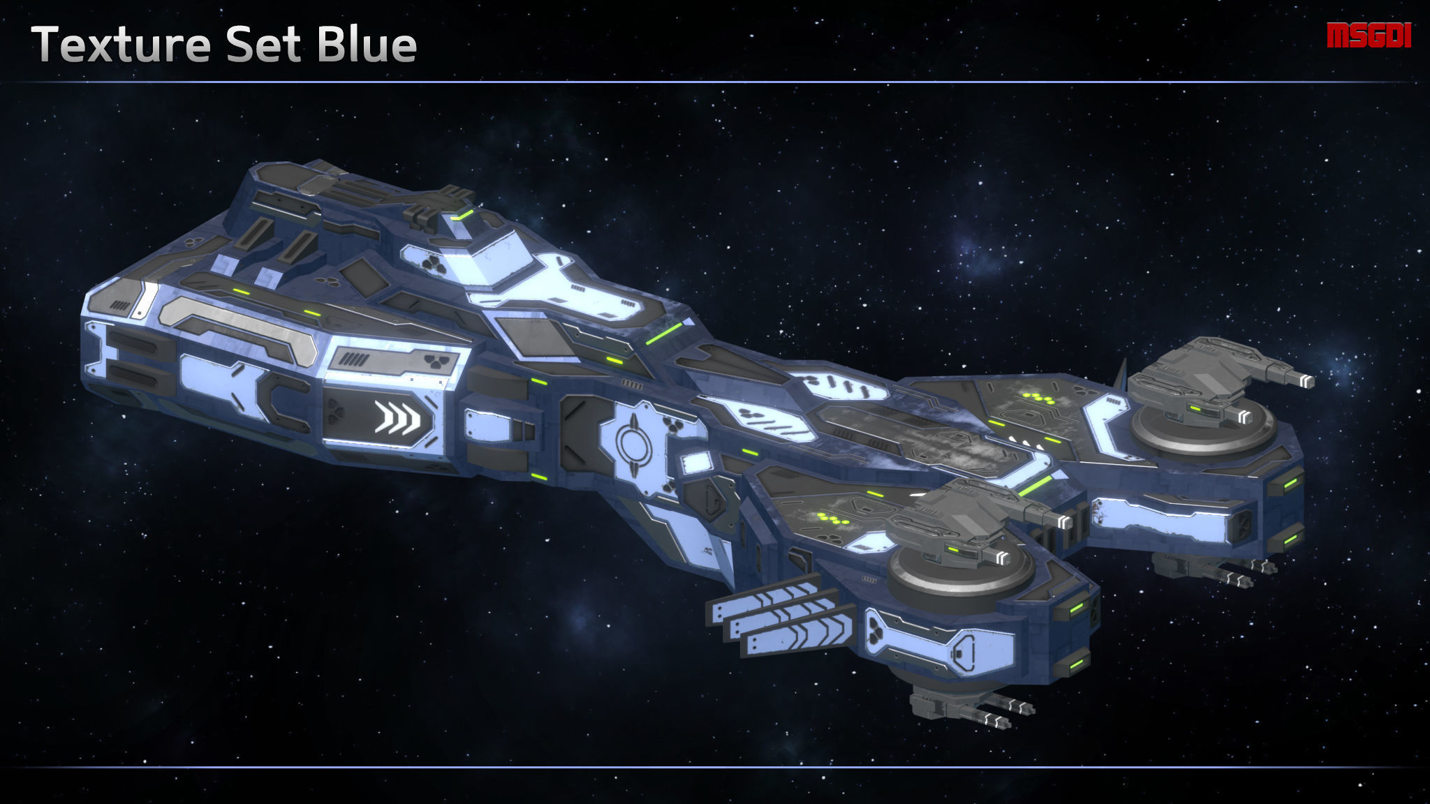 Spaceship Enkar Republic Frigate Kerzalk Low-poly 3D model_5