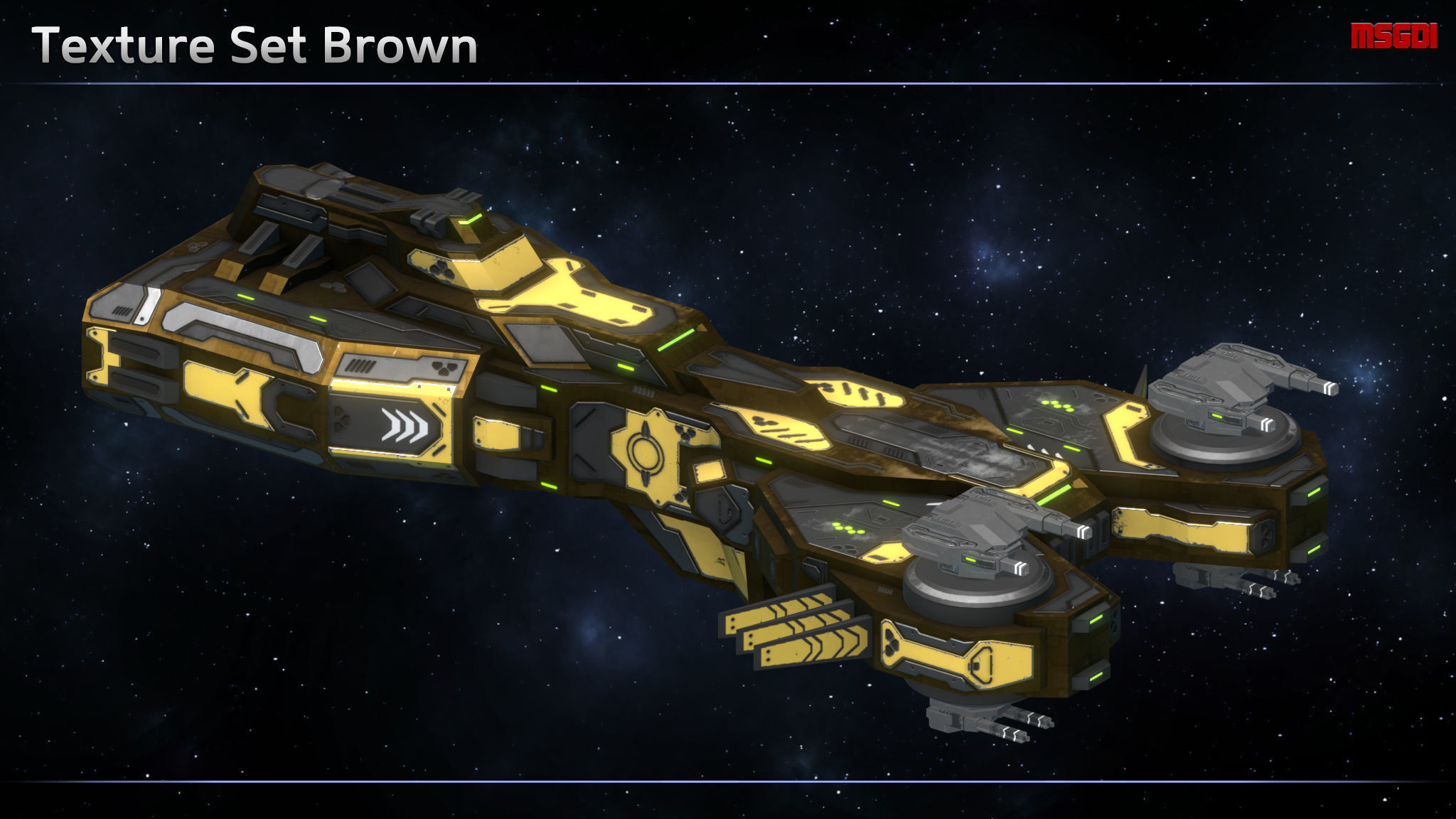 Spaceship Enkar Republic Frigate Kerzalk Low-poly 3D model_6