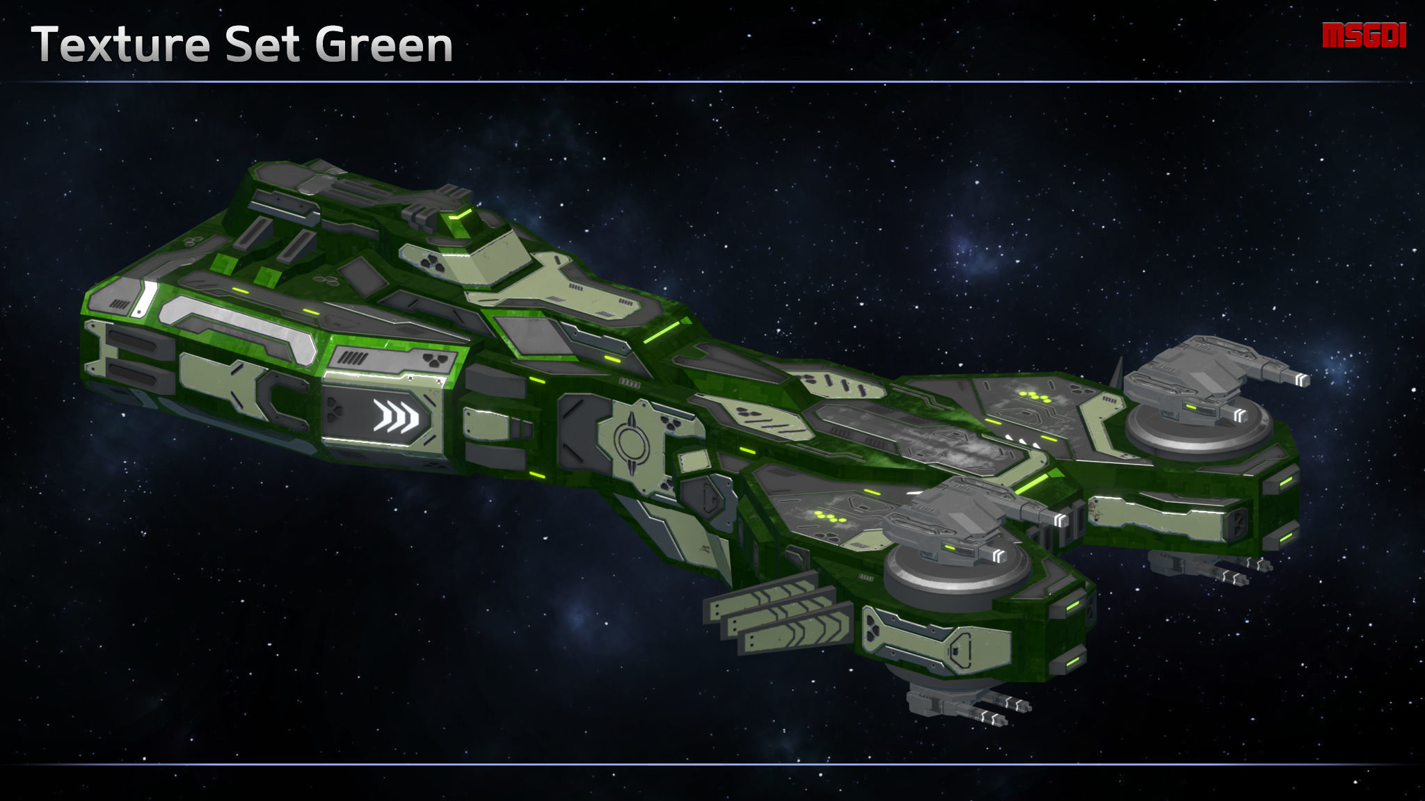 Spaceship Enkar Republic Frigate Kerzalk Low-poly 3D model_7