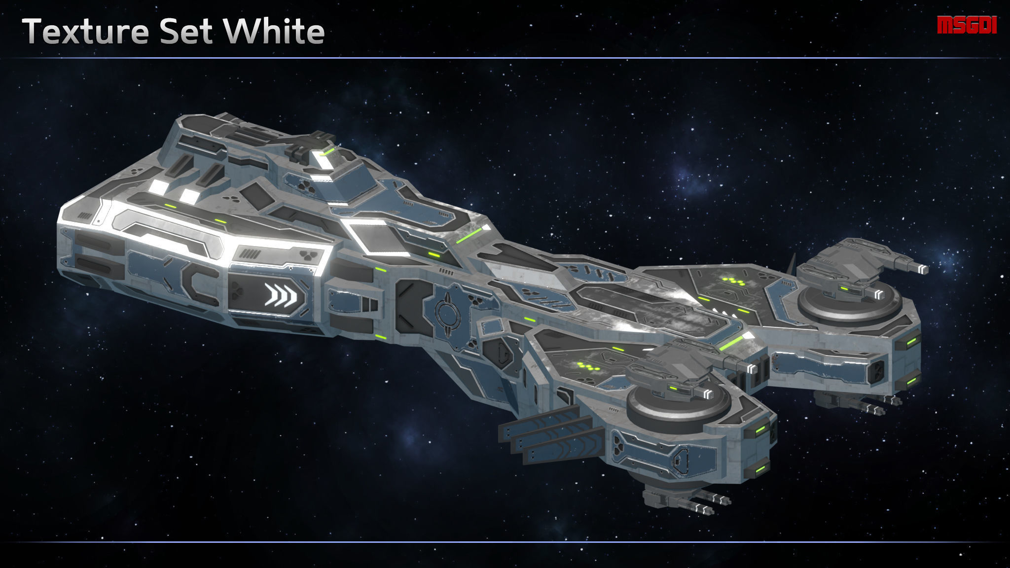 Spaceship Enkar Republic Frigate Kerzalk Low-poly 3D model_10