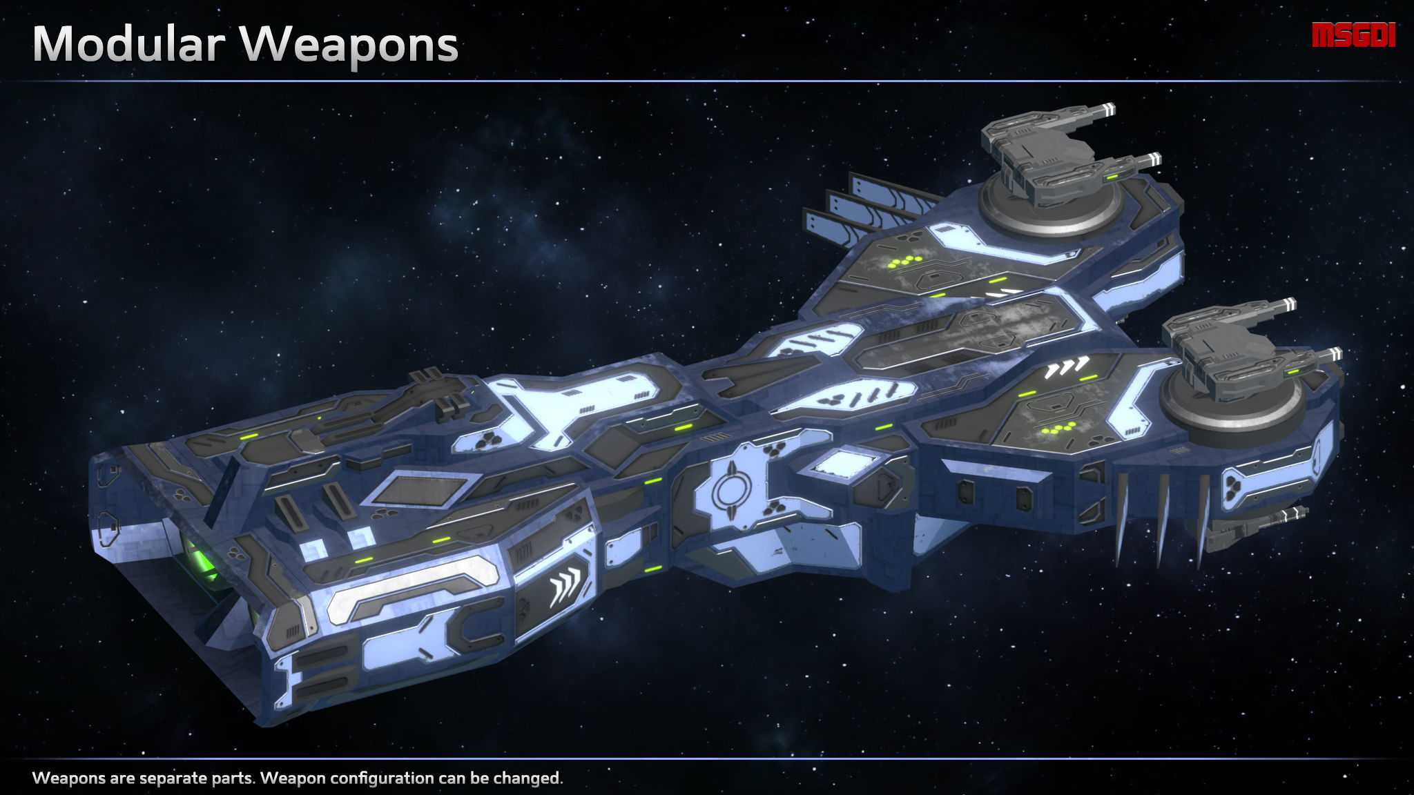Spaceship Enkar Republic Frigate Kerzalk Low-poly 3D model_3