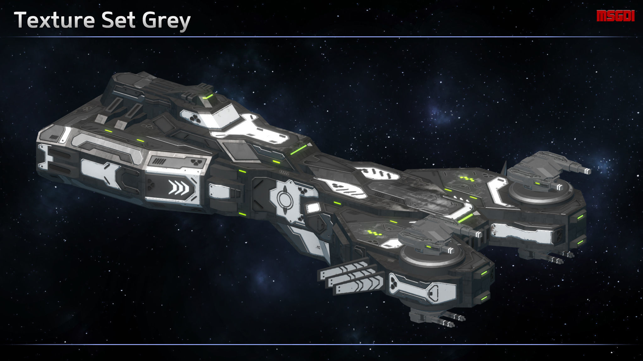 Spaceship Enkar Republic Frigate Kerzalk Low-poly 3D model_8