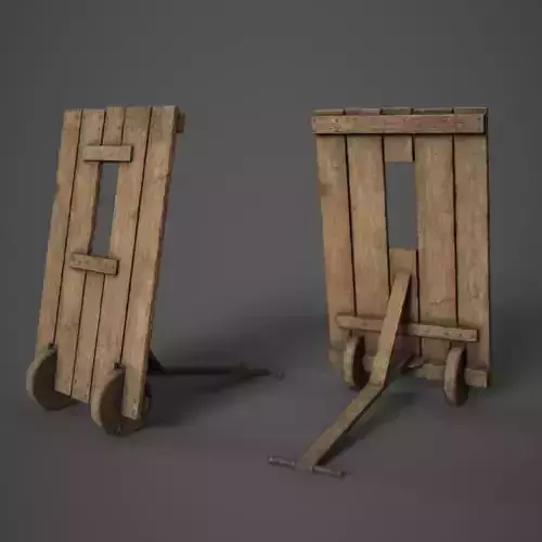 Medieval Mantlet Low-poly 3D model