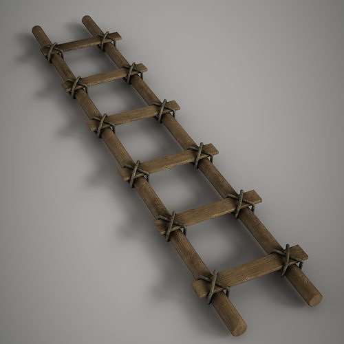 Old Ladder Low-poly 3D model