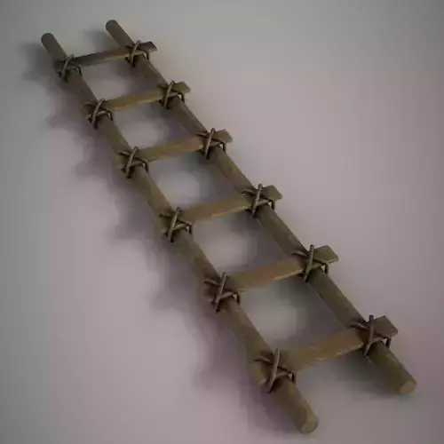 Old Ladder Low-poly 3D model