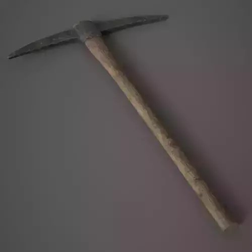 Wooden Pickaxe Low-poly 3D model