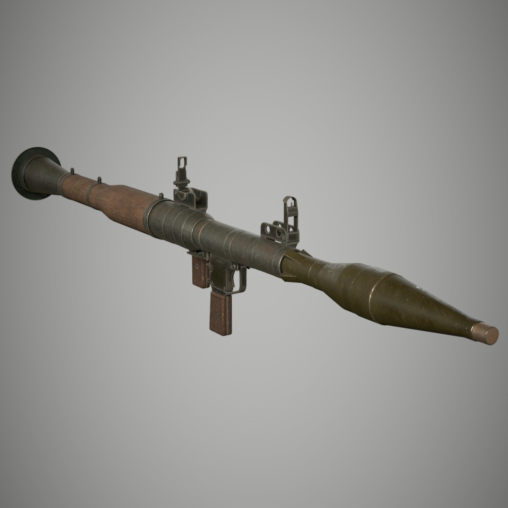RPG 7 Launcher Low-poly 3D model_3