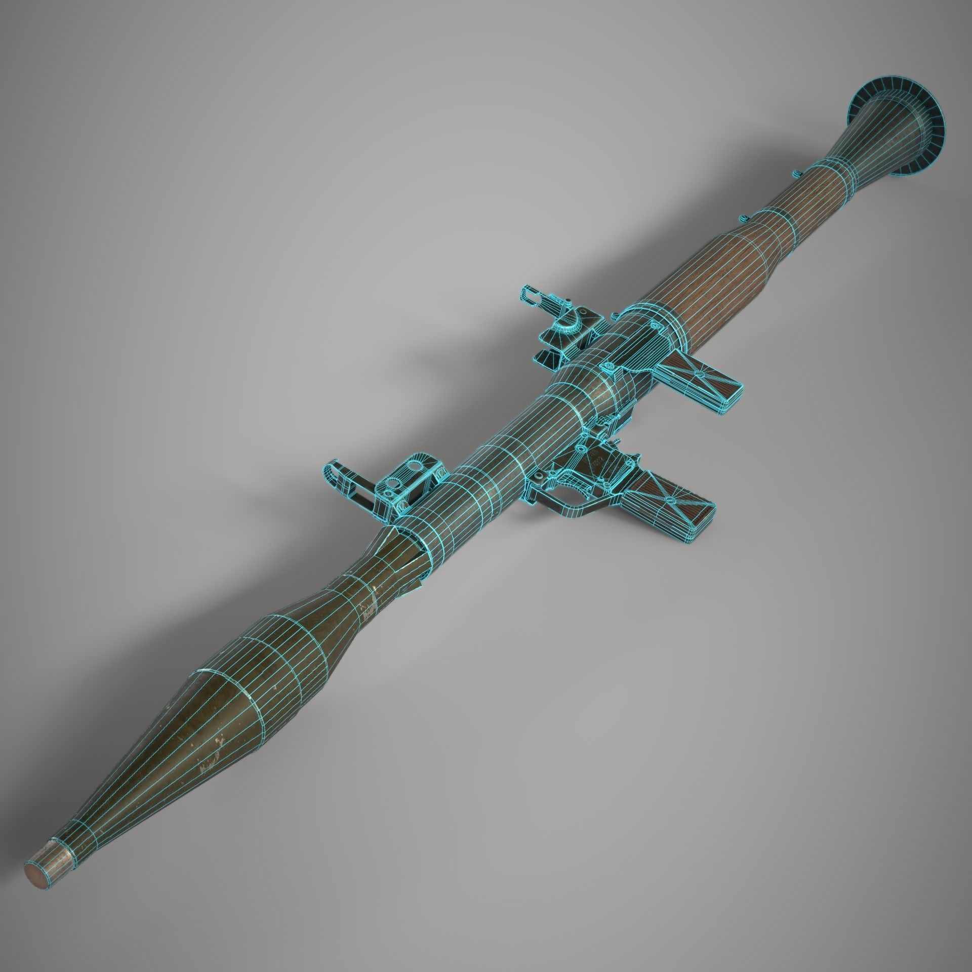 RPG 7 Launcher Low-poly 3D model_19