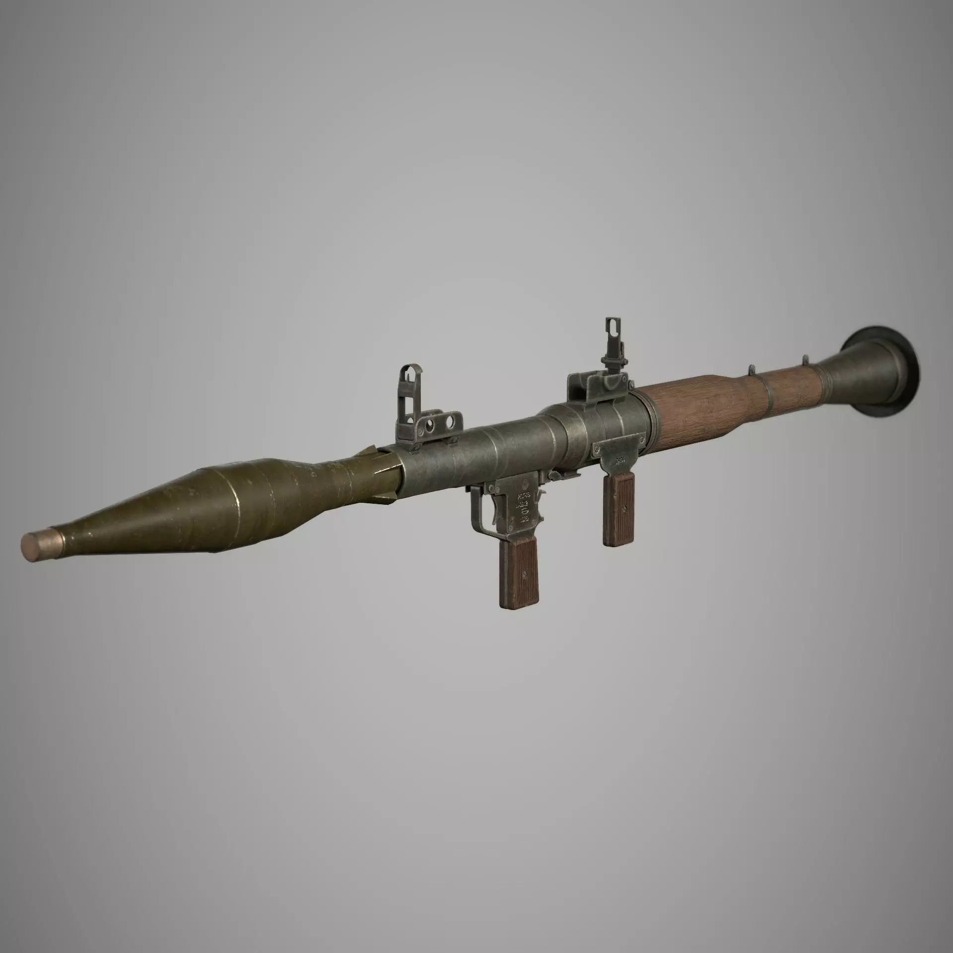 RPG 7 Launcher Low-poly 3D model_0