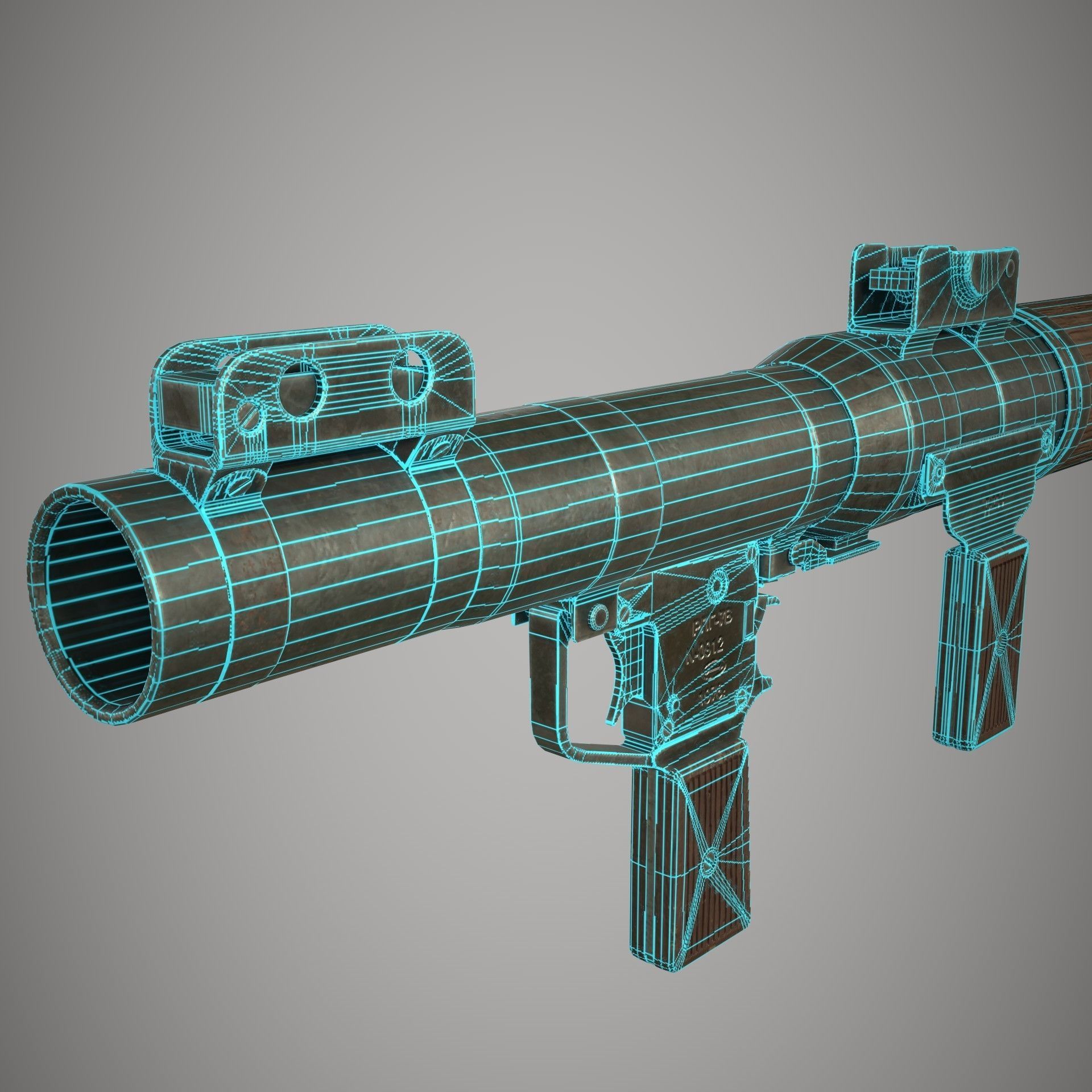 RPG 7 Launcher Low-poly 3D model_28