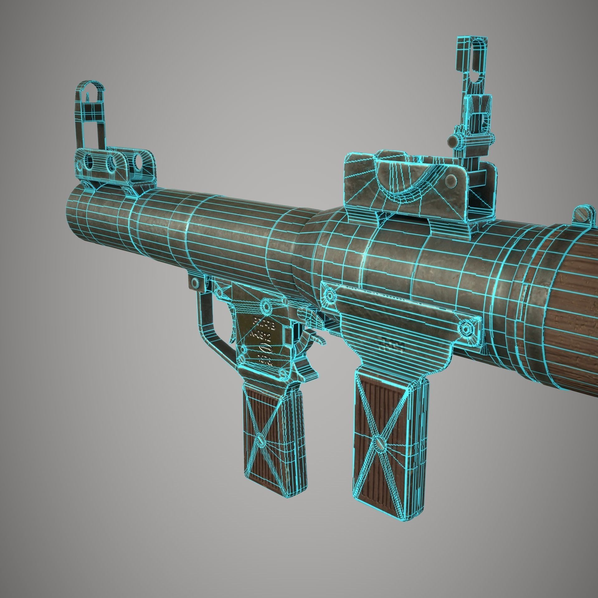 RPG 7 Launcher Low-poly 3D model_30