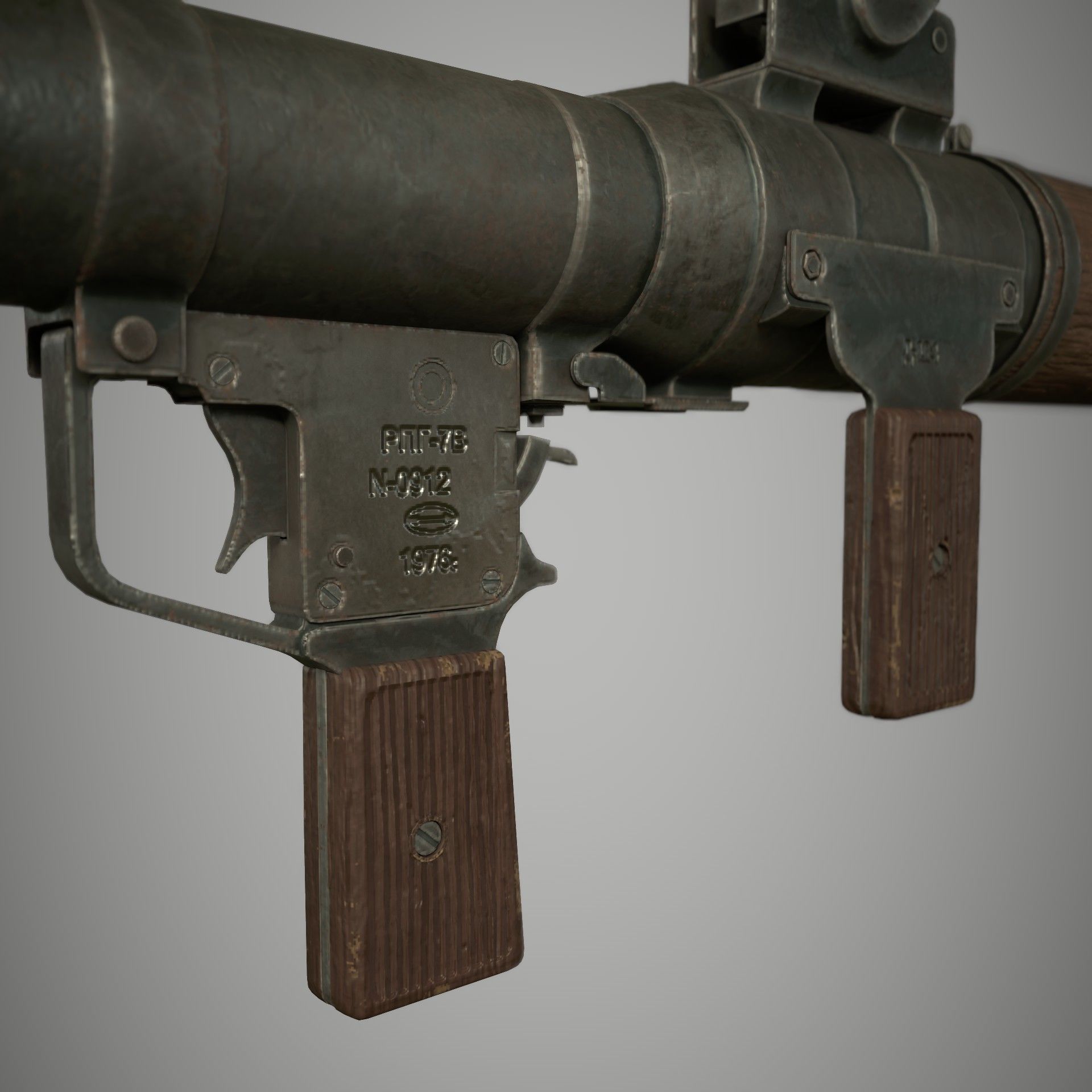 RPG 7 Launcher Low-poly 3D model_6