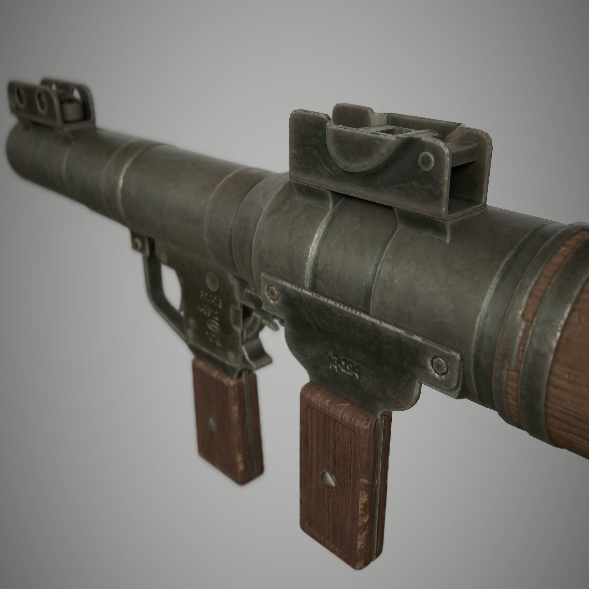 RPG 7 Launcher Low-poly 3D model_7
