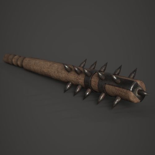 Spiked Club Low-poly 3D model