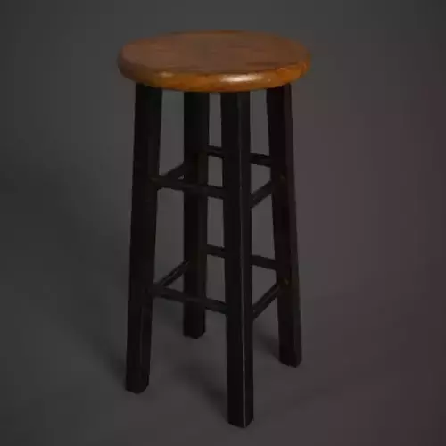 Wooden Stool Polished