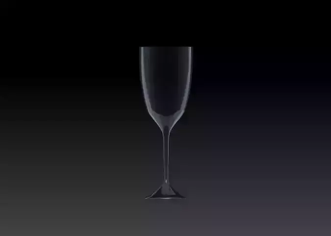 cup 2 champagne glass Low-poly 3D model