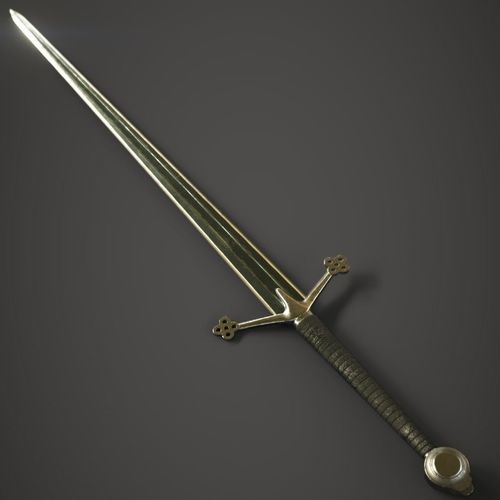 Claymore Sword Free low-poly 3D model