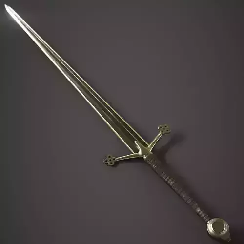 Claymore Sword Free low-poly 3D model