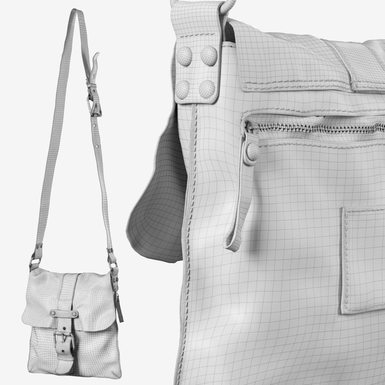 Campomaggi Lavata shoulder bag 3D model_4