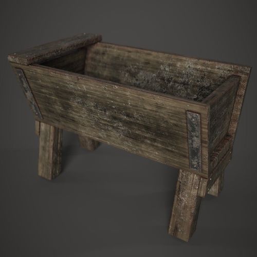 Water Trough Low-poly 3D model