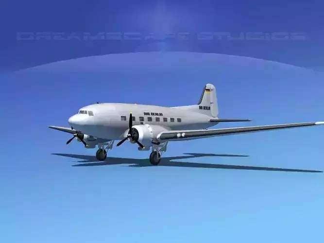 Douglas DC-3 Air Berlin 3D model