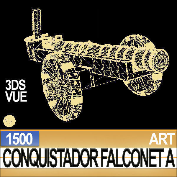 Conquistador Cannon Falconet A 1500 3D model_8